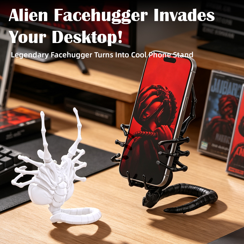 Office Tech Setup - Penyangga Ponsel Sci-Fi Kompatibel untuk Smartphone