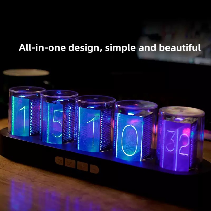 Jam LED Nixie Tube RGB untuk D - Office Tech Setup ulasan dan harga